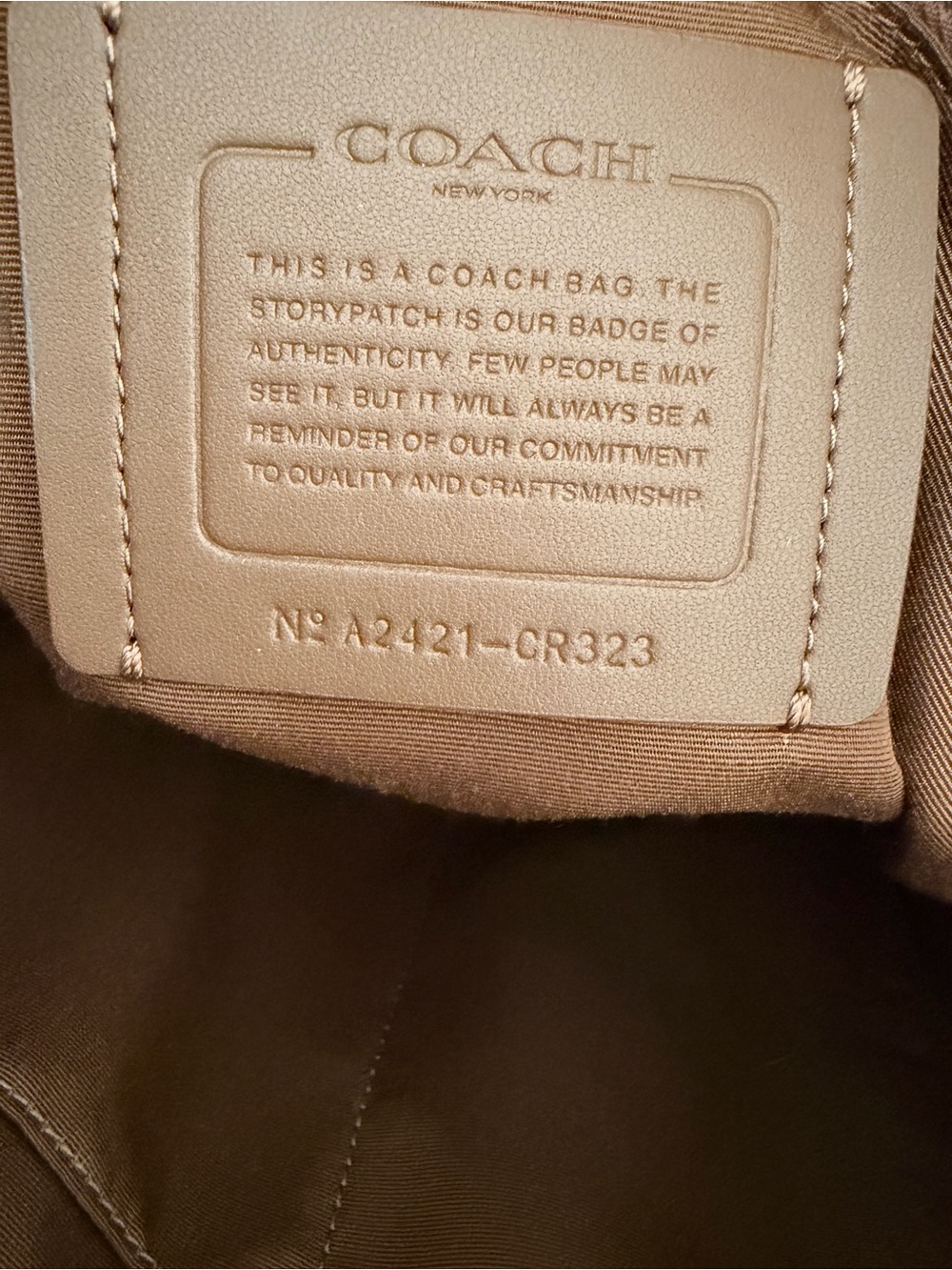 XL COACH spring CR323 Brown Beige tweed Leather Tote Bag unisex men’s bag - Picture 11 of 12